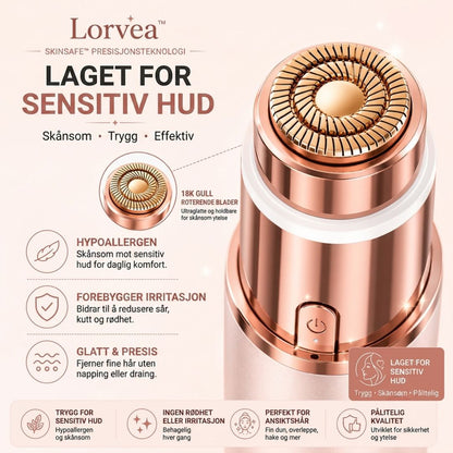 Lorvea 2-i-1 øyenbryn- og ansiktshårtrimmer