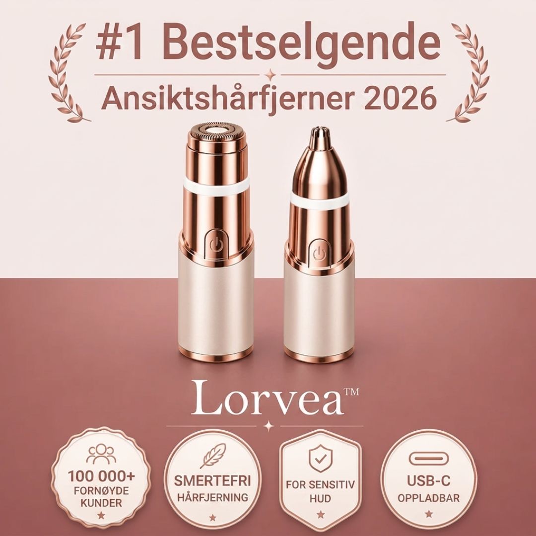 Lorvea 2-i-1 øyenbryn- og ansiktshårtrimmer