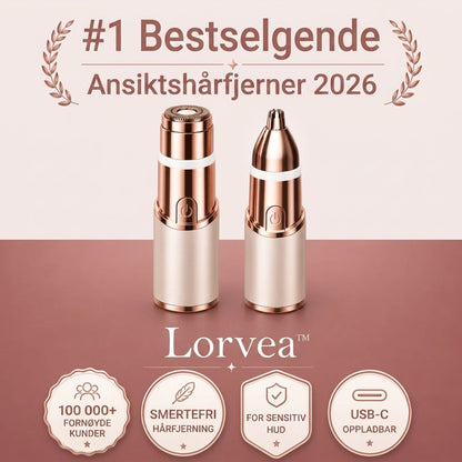 Lorvea 2-i-1 øyenbryn- og ansiktshårtrimmer