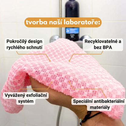 Exfoliační antibakteriální žínka