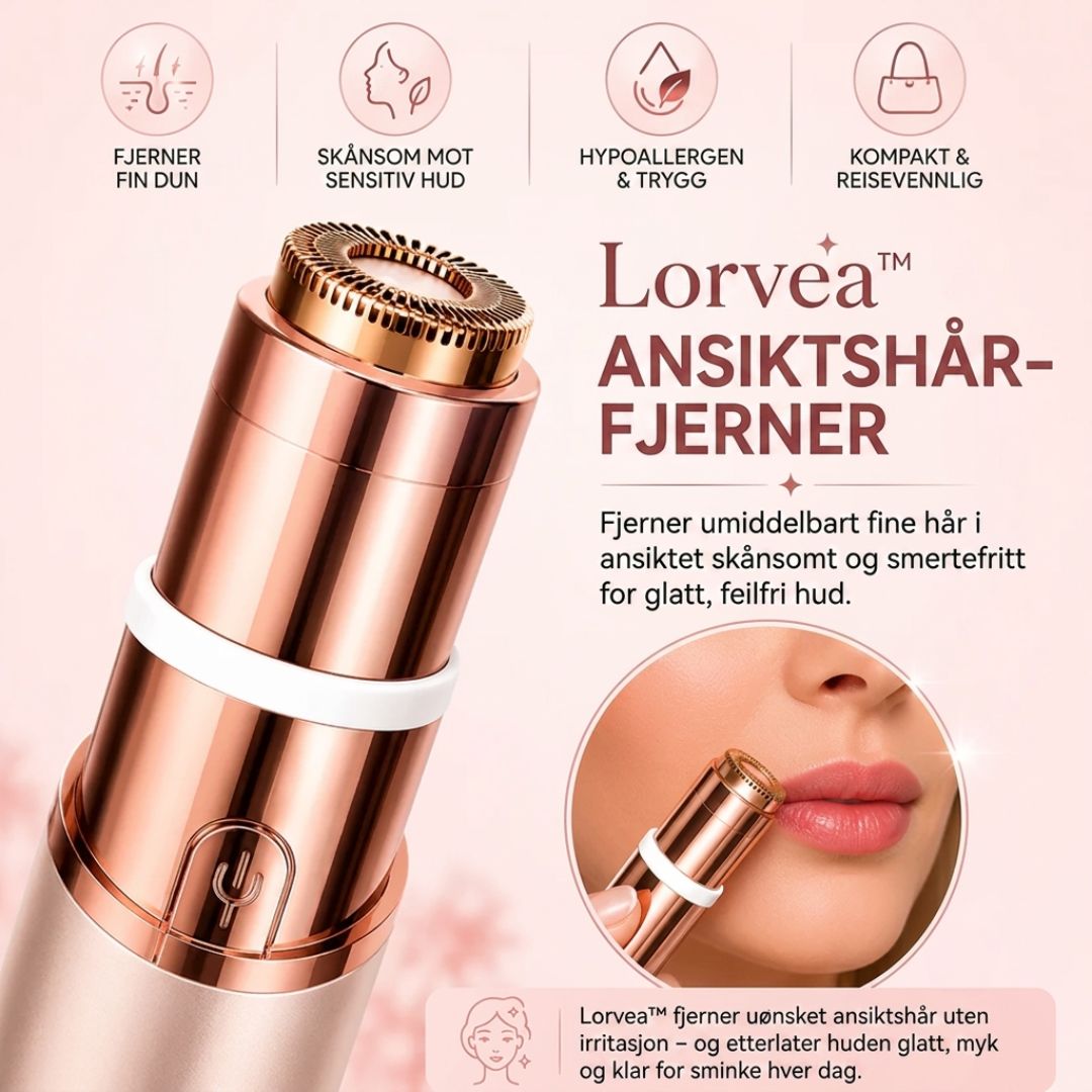 Lorvea 2-i-1 øyenbryn- og ansiktshårtrimmer