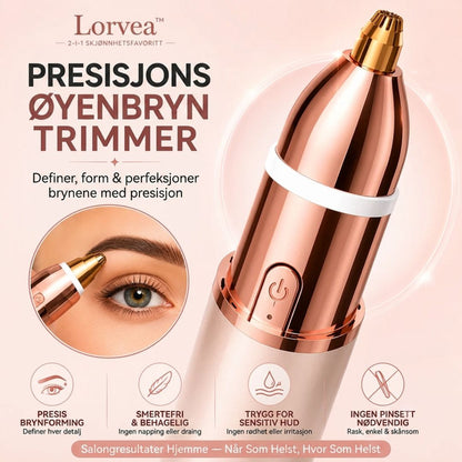 Lorvea 2-i-1 øyenbryn- og ansiktshårtrimmer