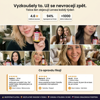 Přírodní sérum proti zarůstání chloupků
