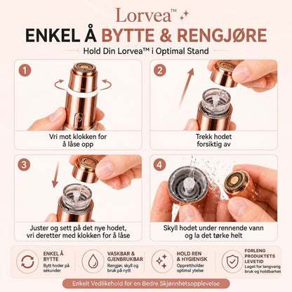 Lorvea 2-i-1 øyenbryn- og ansiktshårtrimmer