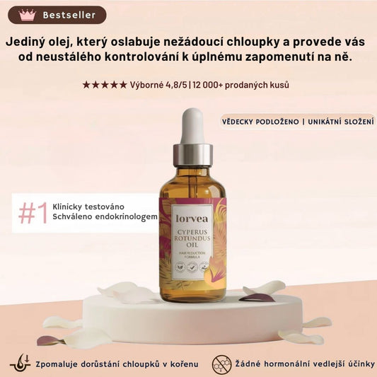 Lorvea Cyperus — Olej proti růstu chloupků